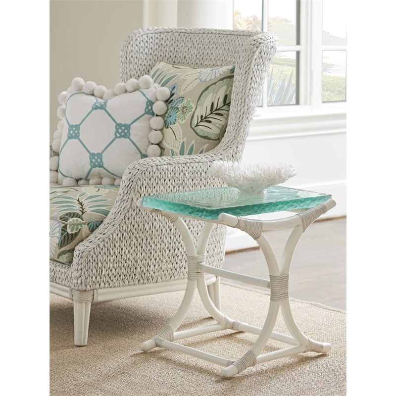 Tommy Bahama Ocean Breeze Dania Sea Glass End Table in