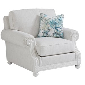 tommy bahama home ocean breeze coral gables coastal fabric accent chair in white