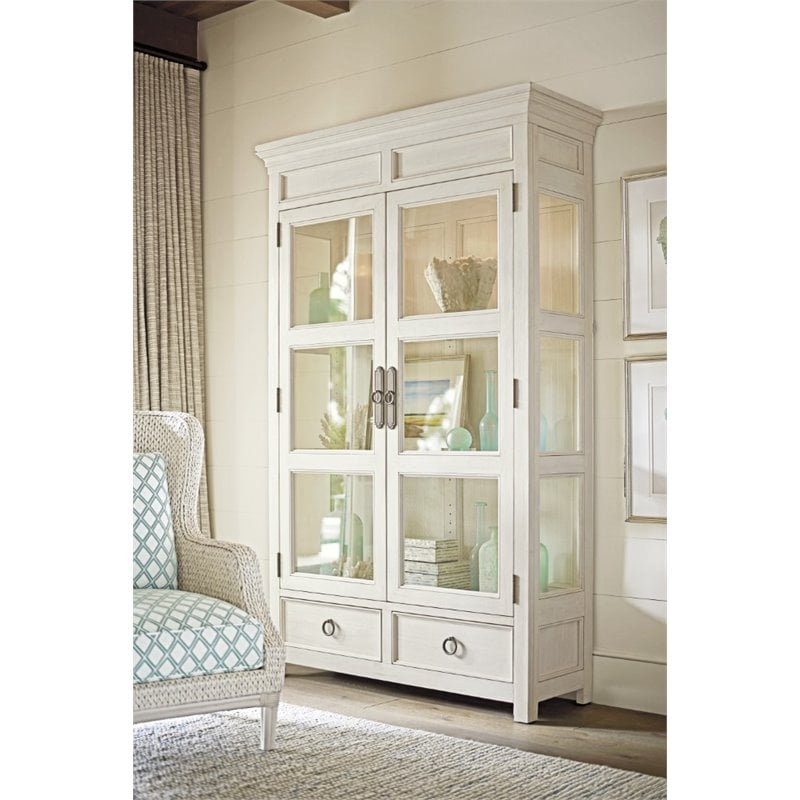 Tommy Bahama Ocean Breeze Sanctuary Curio Cabinet in Caribbean Sands ...