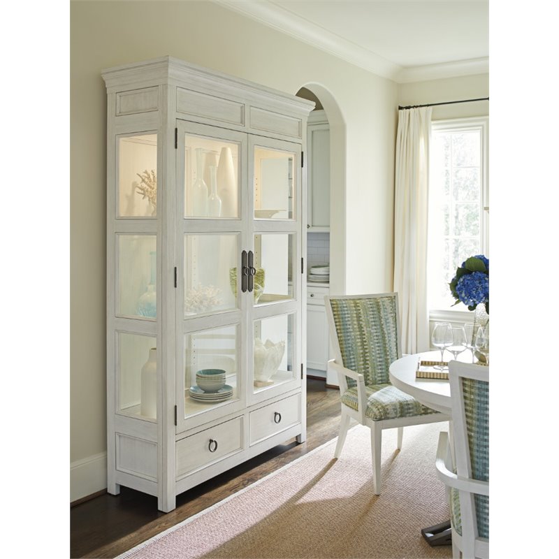 Tommy Bahama Ocean Breeze Sanctuary Curio Cabinet in Caribbean Sands ...