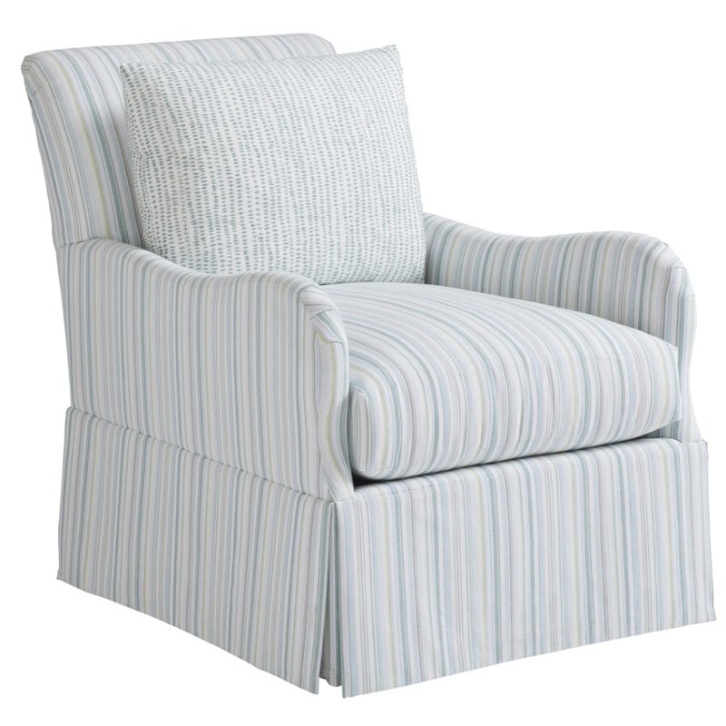 Tommy Bahama Ocean Breeze Palm Frond Swivel Accent Chair in MultiColor