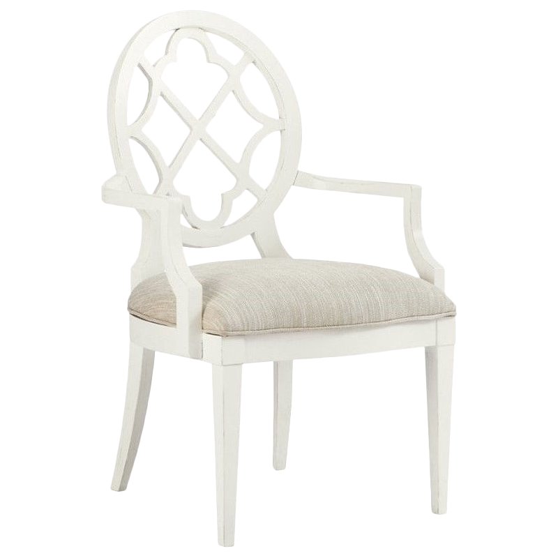 Tommy Bahama Home Mill Creek Fabric Arm Chair in Ivory