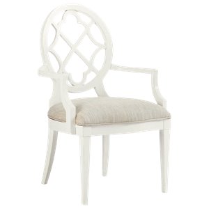 tommy bahama home mill creek fabric arm chair in ivory