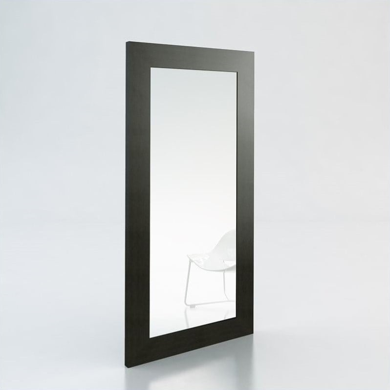 Modloft Norfolk Minimalist Modern Mirror In Wenge Sp924 Wen