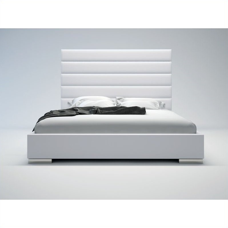 Modloft Prince Bed in White Leather - MD319-XX-WHT