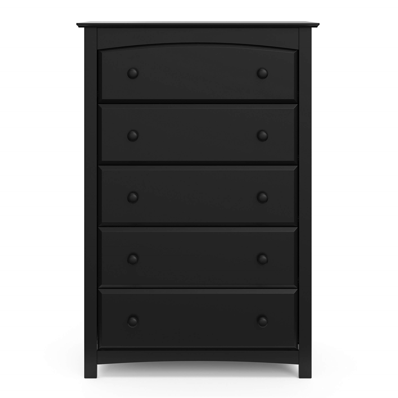 Stork Craft Kenton 5 Drawer Universal Dresser in Black