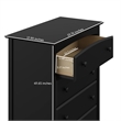 Stork Craft Kenton 5 Drawer Universal Dresser in Black