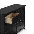 Stork Craft Kenton 5 Drawer Universal Dresser in Gray