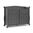 Stork Craft Avalon 6 Drawer Universal Double Dresser in Espresso
