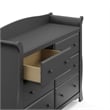 Stork Craft Avalon 6 Drawer Universal Double Dresser in Espresso