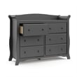 Stork Craft Avalon 6 Drawer Universal Double Dresser in Espresso