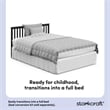 Stork Craft Hillcrest 3-in-1 Convertible Crib in Gray