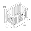 Stork Craft Tuscany 4-in-1 Convertible Crib in Gray