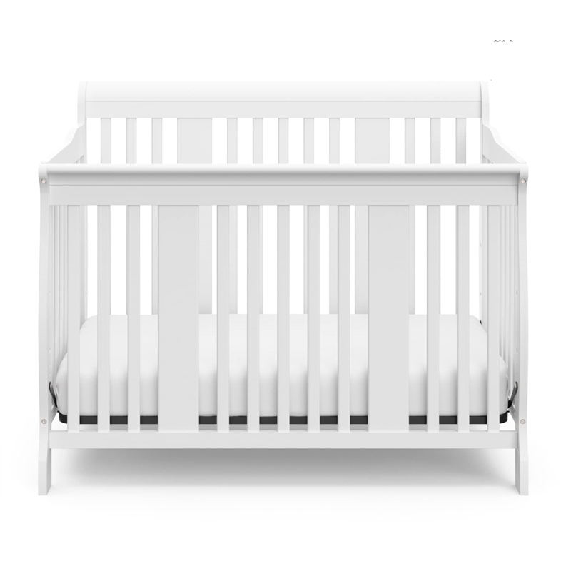 Stork Craft Tuscany 4-in-1 Convertible Crib in Gray