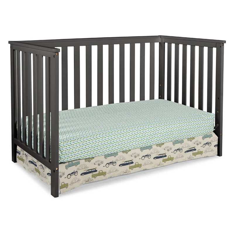 3 In 1 Convertible Crib In Gray 04510 23g