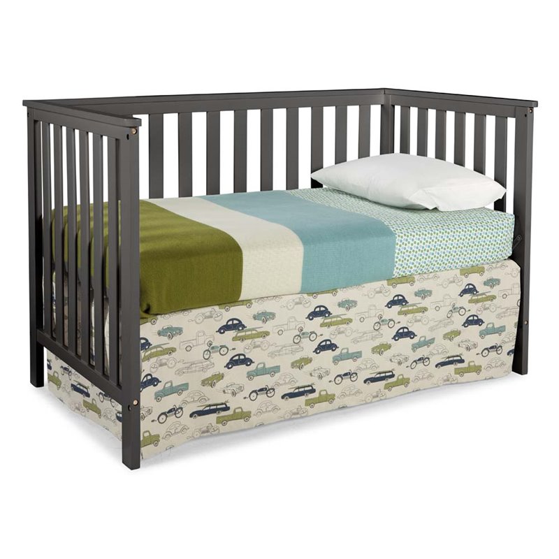 3 In 1 Convertible Crib In Gray 04510 23g