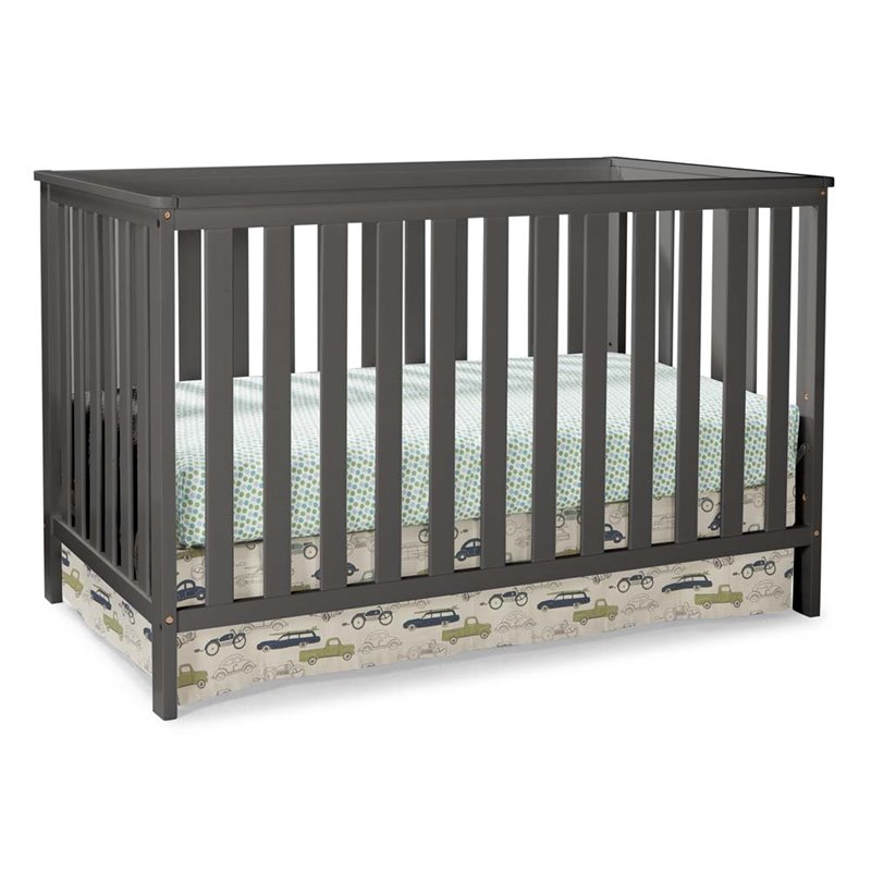 3 In 1 Convertible Crib In Gray 04510 23g