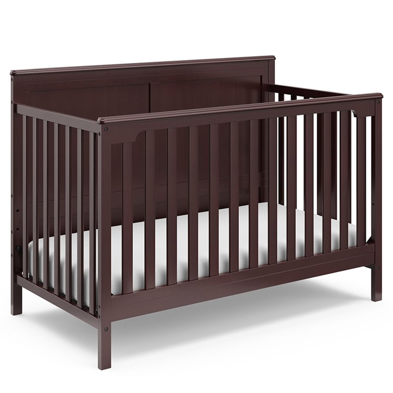 Storkcraft Alpine 4 In 1 Convertible Crib In Espresso 04522 309