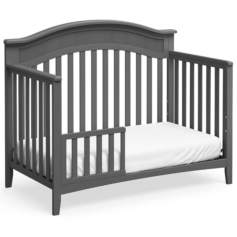 Storkcraft Valley 4 In 1 Convertible Crib In Gray 04523 50g
