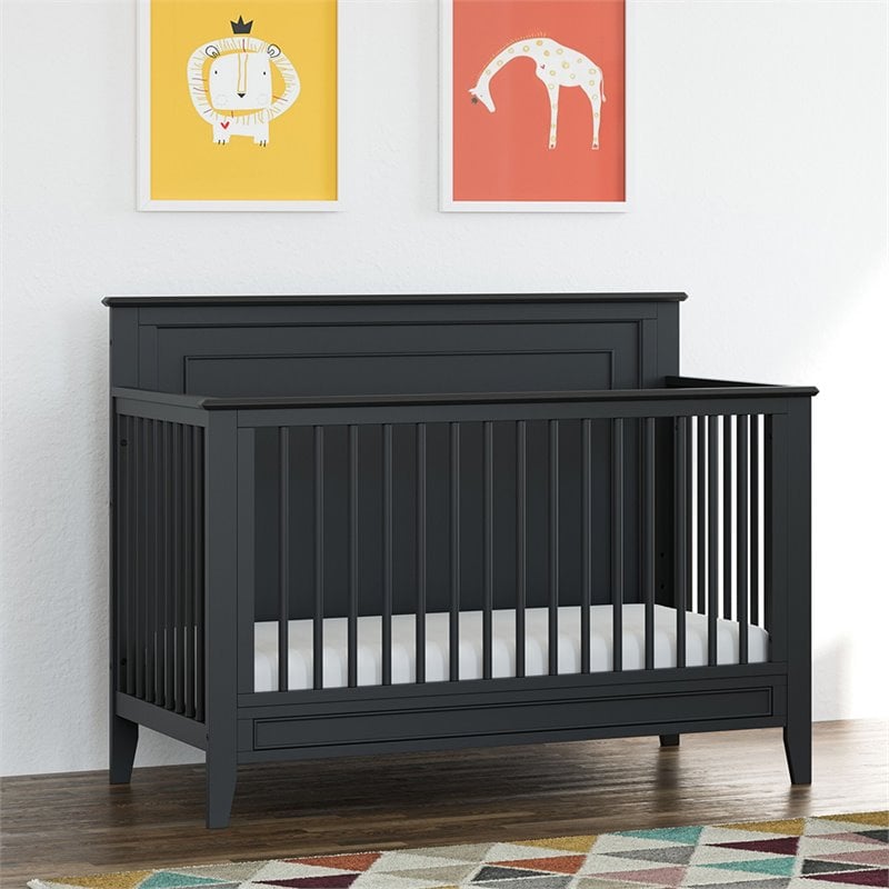 Storkcraft Solstice 4 in 1 Convertible Crib in Gray