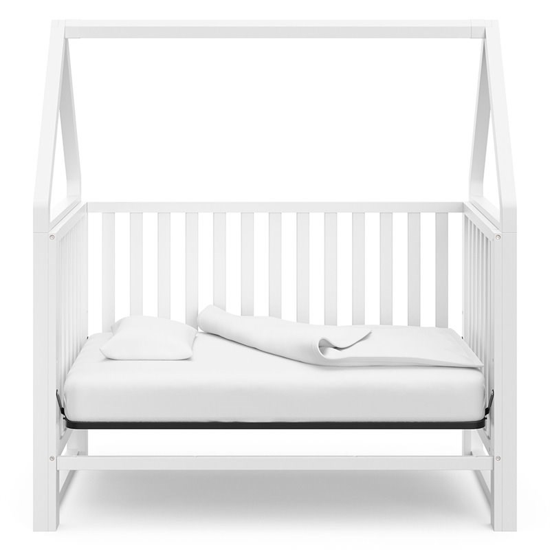Storkcraft Orchard 5 in 1 Canopy Convertible Crib in White