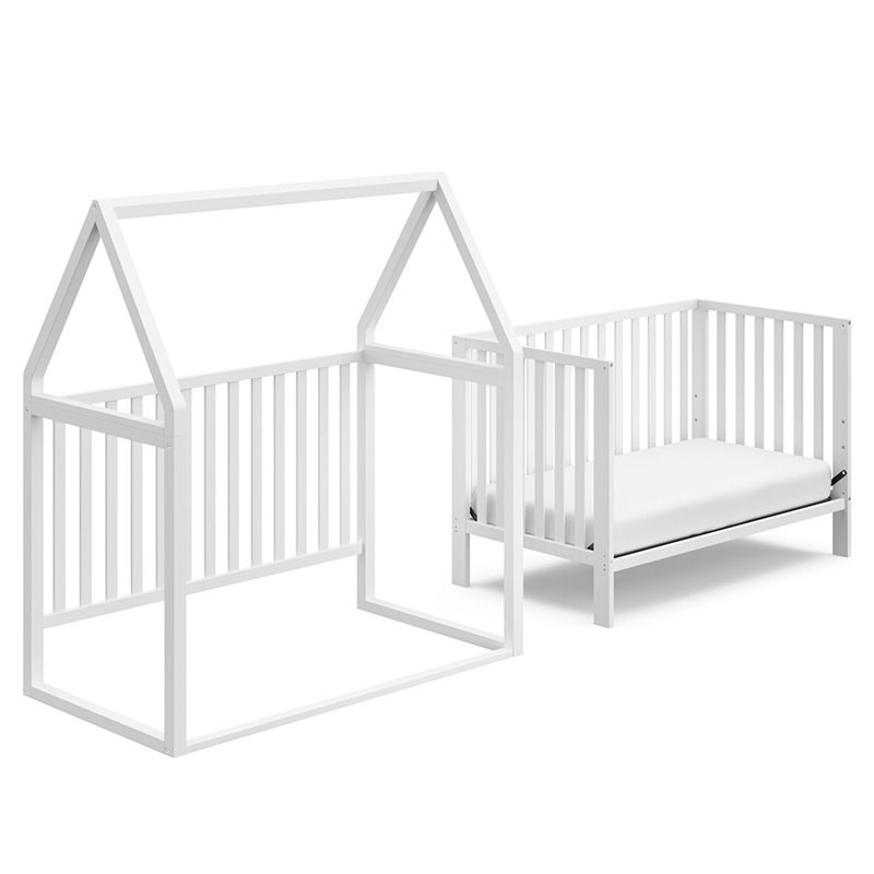 Storkcraft Orchard in Canopy Convertible Crib in White