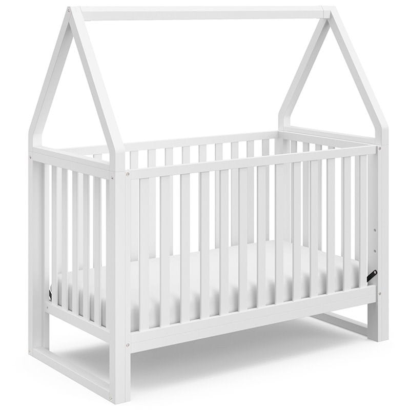 Storkcraft Orchard 5 in 1 Canopy Convertible Crib in White