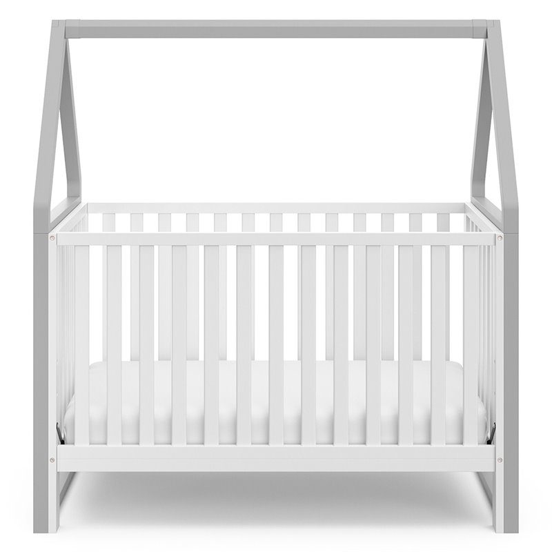 Storkcraft Orchard 5 in 1 Canopy Convertible Crib in Pebble Gray