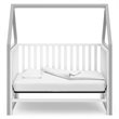 Storkcraft Orchard 5 in 1 Canopy Convertible Crib in Pebble Gray