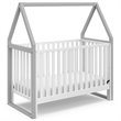 Storkcraft Orchard 5 in 1 Canopy Convertible Crib in Pebble Gray