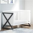 Storkcraft Equinox 3 in 1 Convertible Crib in White and Gray