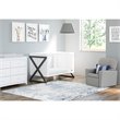 Storkcraft Equinox 3 in 1 Convertible Crib in White and Gray