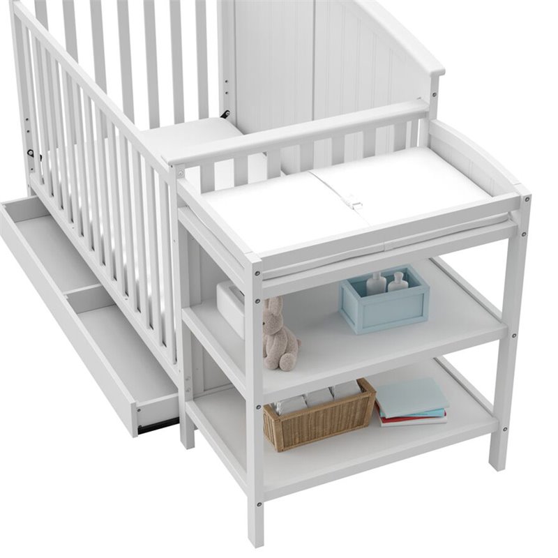 Storkcraft Steveston 3 Piece Convertible Crib Set in White
