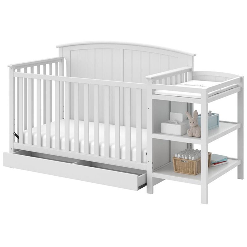 Storkcraft Steveston 3 Piece Convertible Crib Set in White Cymax Business