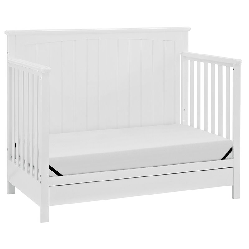 Storkcraft Davenport 5 In 1 Convertible Crib With Drawer In White