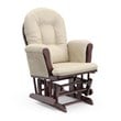 Stork Craft Hoop Glider and Ottoman in Cherry and Beige