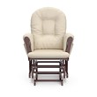 Stork Craft Hoop Glider and Ottoman in Cherry and Beige