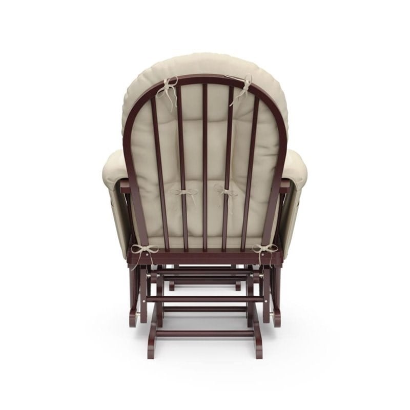 Stork Craft Hoop Glider and Ottoman in Cherry and Beige