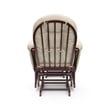 Stork Craft Hoop Glider and Ottoman in Cherry and Beige