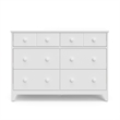 Storkcraft Moss 6 Drawer Double Dresser in White