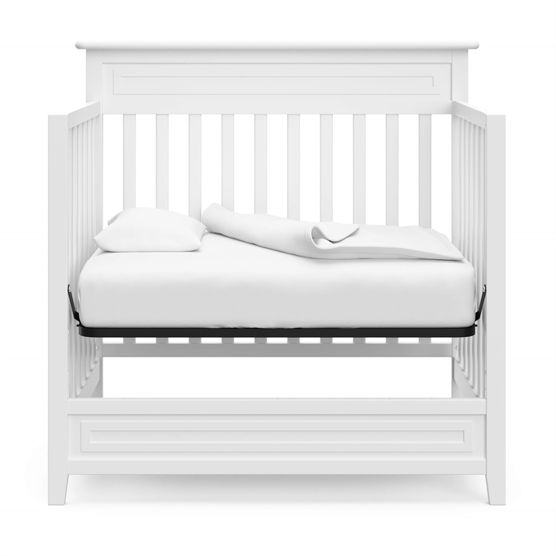 Storkcraft Petal Mini 4 in 1 Convertible Crib in White