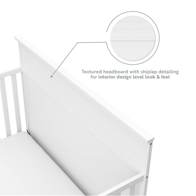 Storkcraft Homestead 4 in 1 Convertible Crib with Drawer in White