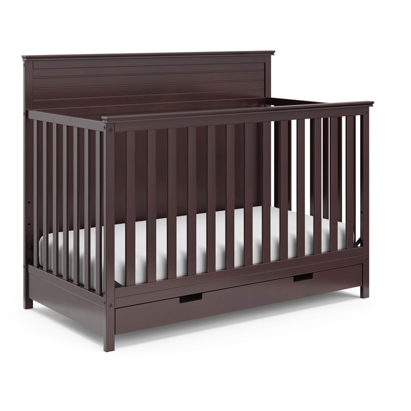 Storkcraft Homestead 4 in 1 Convertible Crib with Drawer in Espresso