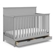 Storkcraft Homestead 4 in 1 Convertible Crib with Drawer in Pebble Gray