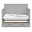Storkcraft Homestead 4 in 1 Convertible Crib with Drawer in Pebble Gray