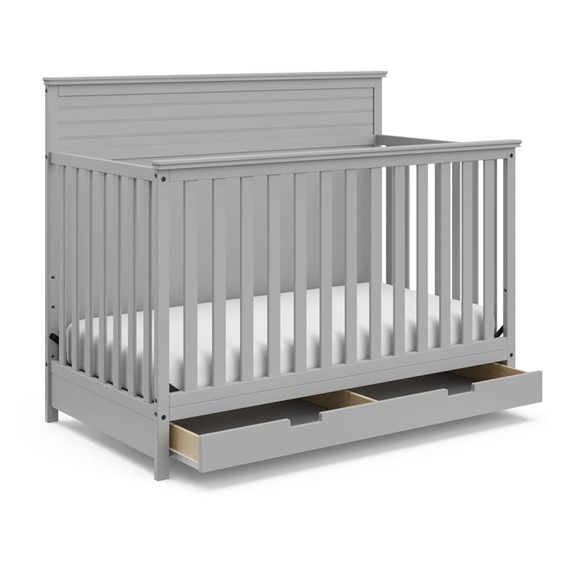 Storkcraft Homestead in Convertible Crib with Drawer in Pebble