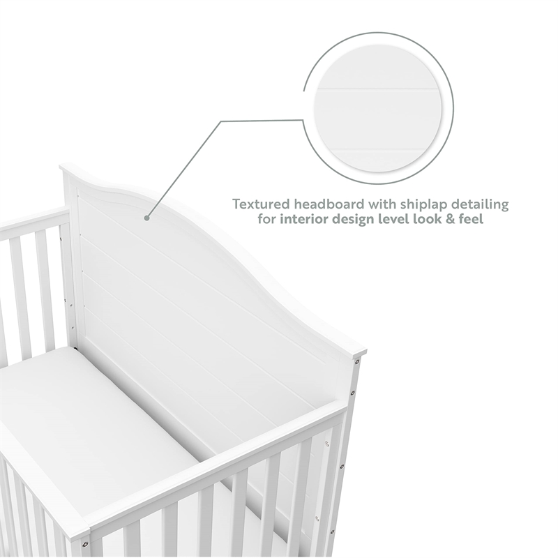 Storkcraft Moss 4 in 1 Convertible Crib with Drawer in White