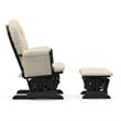Stork Craft Hoop Glider and Ottoman in Black and Beige
