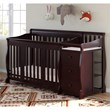 Stork Craft 4-in-1 Portofino Crib & Changer Combo in Espresso