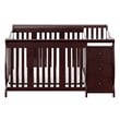 Stork Craft 4-in-1 Portofino Crib & Changer Combo in Espresso